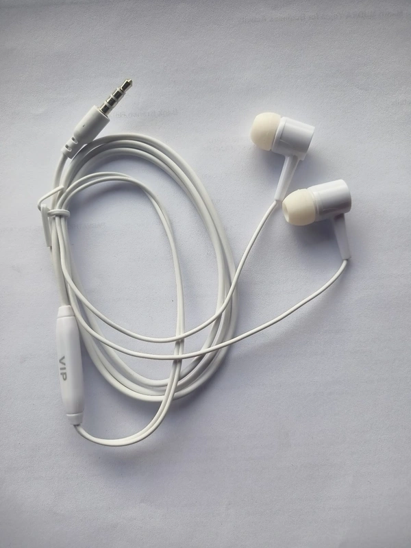 VIP Music Earphone Best Quality  - White, Only Chaking Warranty