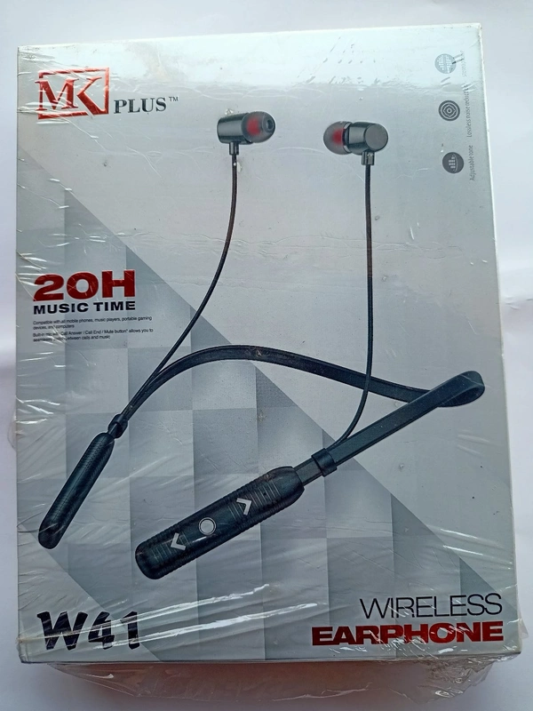 M.K Plus W41 Full Bass Earphone - Black, 6 Month Warranty7Day replacement