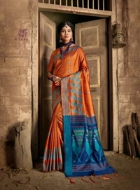 Premium Cotton Silk Embroidered Saree With Blouse