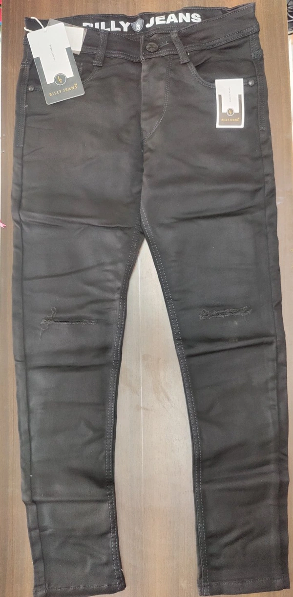 Knee Cut Jeans - Black, 36