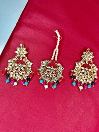 Samaira Kundan Tikka Set (multi-color) - multi color