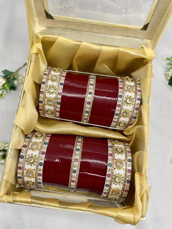 Aananya Bridal Chuda - Blood Red, 2.4