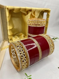 Kavya Bridal Chuda - Blood Red, 2.8