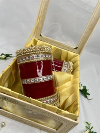 Drishti Bridal Chuda - Blood Red, 2.4