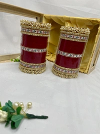 Drishti Bridal Chuda - Blood Red, 2.4