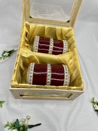 Anushka Bridal Chuda - Maroon, 2.4
