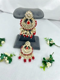 Anjali Earings - Bright Red