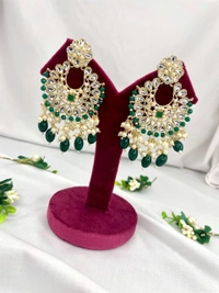 Akshita Earings - Bottle Green
