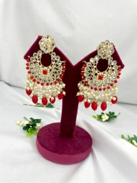 Akshita Earings - Red, Bright Red