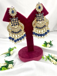 Neha Earings - Navy Blue