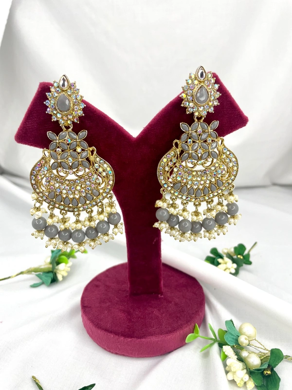 Neha Earings - Gray