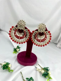 Shenaz Big Earings - Red, Bright Red, Colors Available