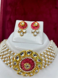 Kundan Choker - Red