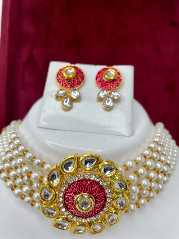 Kundan Choker - Red