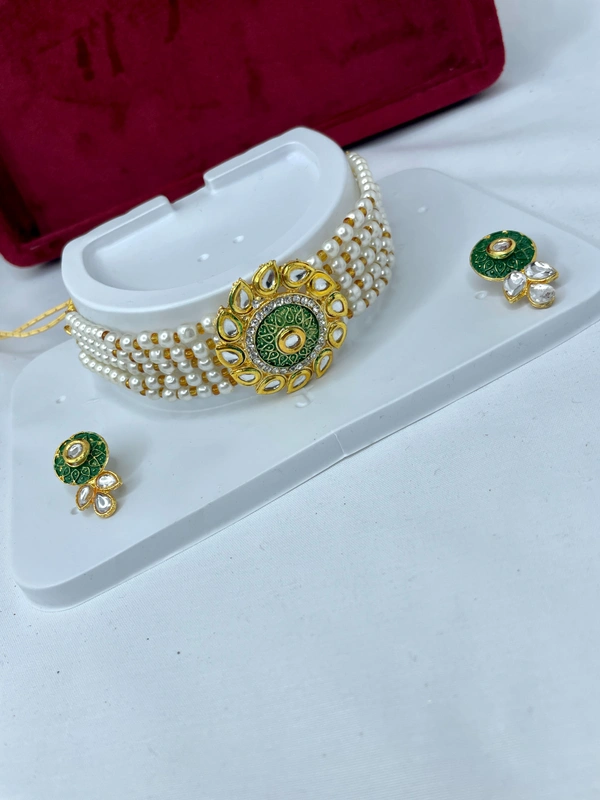 Kundan Chiker - Green