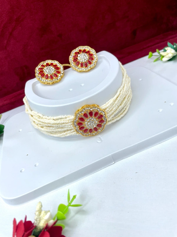 Kavya Choker - Red