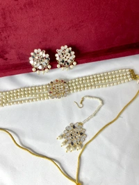 Chahat Mirror Choker - Golden
