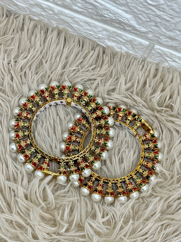 Pearl rajwadi bangles - 2.8