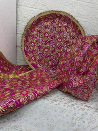 Magenta Zardozi Thall Shagun Set