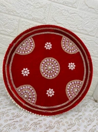 Pearl studded  Maroon Thall 13”