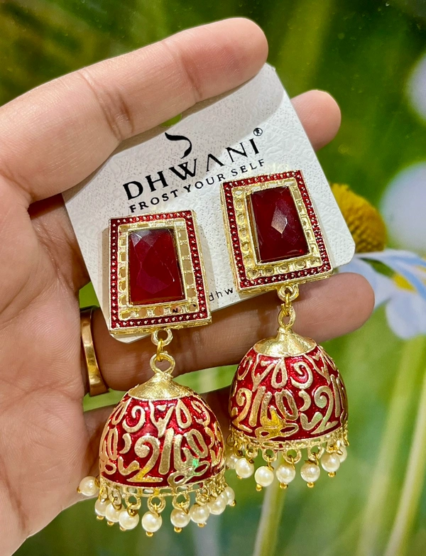 Monolisa Jhumki - mehroon