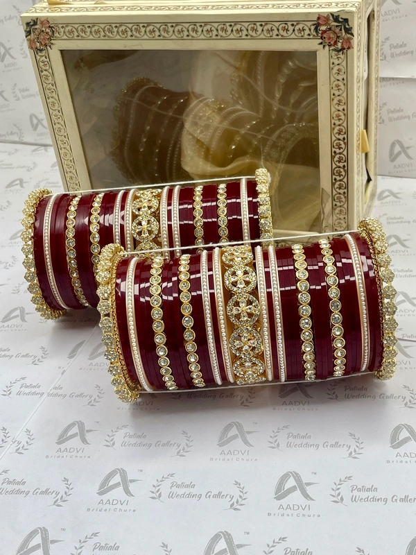 Tina Bridal Chura - 2.4, Maroon