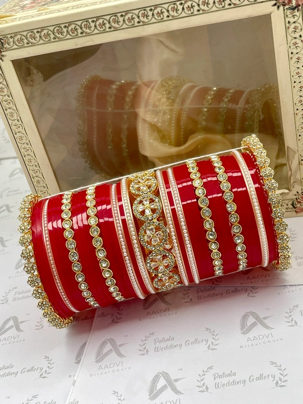 Tina Bridal Chura - 2.4, Red