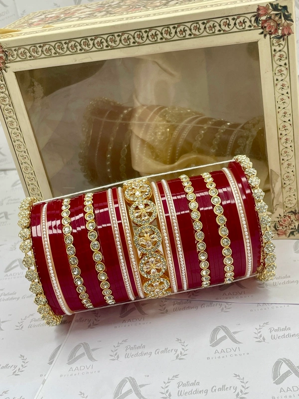 Tina Bridal Chura - 2.4, Blood Red