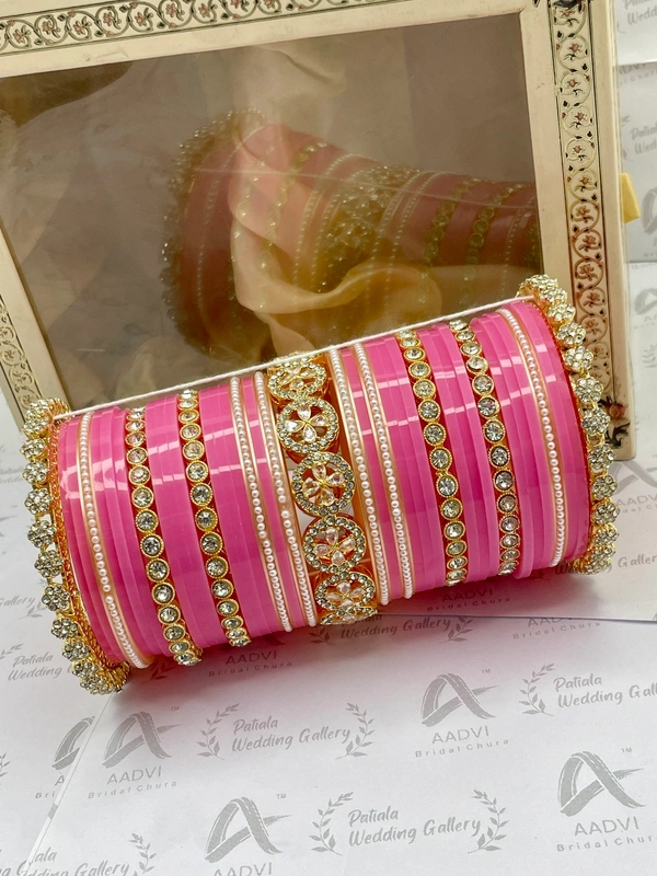 Tina Bridal Chura - 2.4, Dark Pink