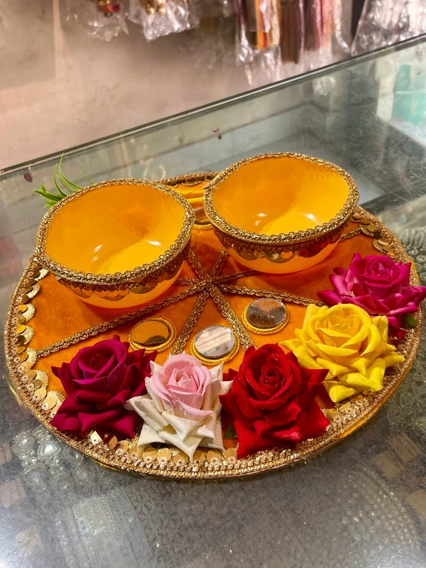 Rose Haldi & Mehndi Platter