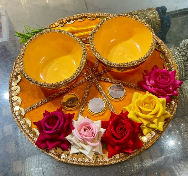 Rose Haldi & Mehndi Platter