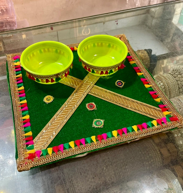 Squre Haldi & Mehndi Platter
