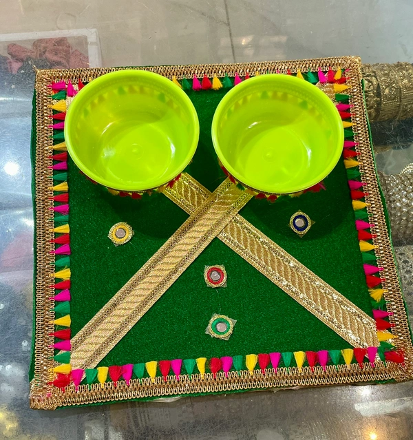 Squre Haldi & Mehndi Platter