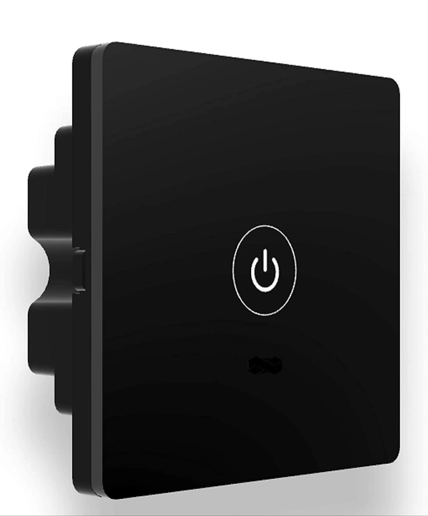 ISHARP Smart WiFi Touch Switch for Single High Load (AC/Geyser) with Touch Control, IR Remote, Mobile App, Google Assistant, Amazon Alexa & Google Home Voice Control for Smart Home Automation (Black Variant