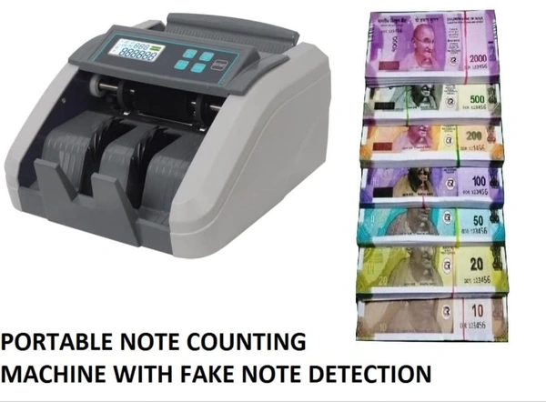 ISHARP 307 LCD Latest Note Counting Machine with Fake Note Detection/Currency Counting Machine/Money Counting Machine with UV MG IR Detection - Heavy Duty for Professional & Bank USE