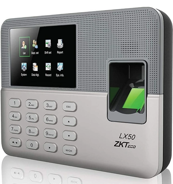 Zktech  Biometric Fingerprint Time Attendance Clock Employee Checking-in Recorder with Build-in SSR Excel Software (Silver)
