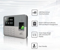 Zktech  Biometric Fingerprint Time Attendance Clock Employee Checking-in Recorder with Build-in SSR Excel Software (Silver)