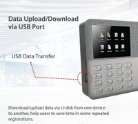 Zktech  Biometric Fingerprint Time Attendance Clock Employee Checking-in Recorder with Build-in SSR Excel Software (Silver)
