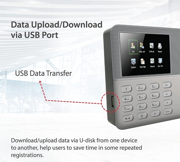 Zktech  Biometric Fingerprint Time Attendance Clock Employee Checking-in Recorder with Build-in SSR Excel Software (Silver)