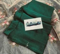 Bollywood Chiffon Saree - Pine Green