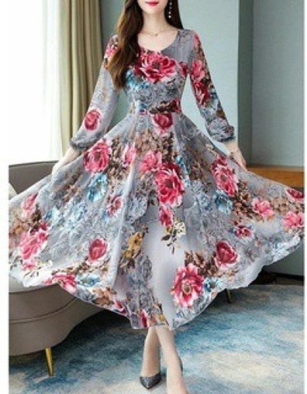Women Maxi Grey Dress - S
