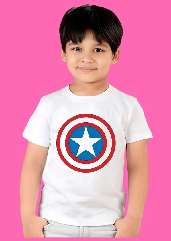 ORATEES  kids tshirt boys | Casual | regular fit | round neck | half sleeves | white Child Favourite  STAR Print - White, 2 - 4 Year