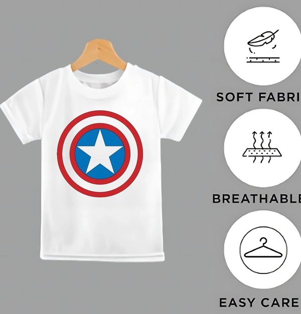 ORATEES  kids tshirt boys | Casual | regular fit | round neck | half sleeves | white Child Favourite  STAR Print - White, 2 - 4 Year