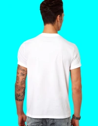  t shirt Mens | Casual | regular fit | round neck | half sleeves | white - White, XXL