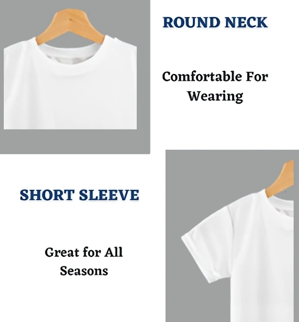 Girls Tshirt  - White, 6-8 Year