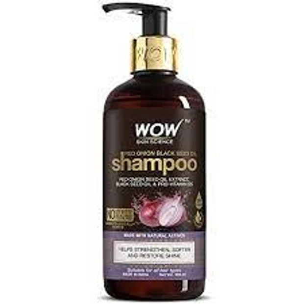 Wow Skin Science Red Onion Black Seed Oil Shampoo 1 Ltr