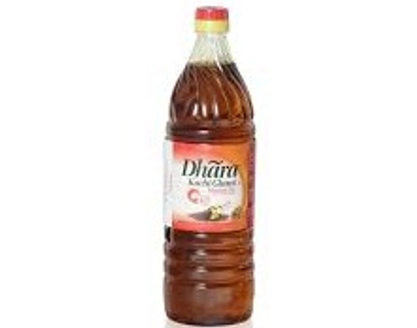 Dhara Kachi Ghani Mustard Oil 1 Ltr 