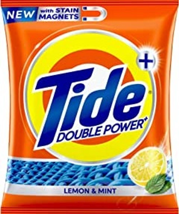 Tide Plus Detergent Washing Powder With Double Powder Lemon And Mint Pack  1 kg