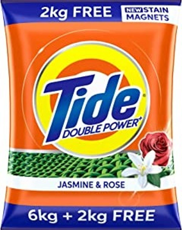 Tide Plus Double Power Detergent Washing Powder Jasmine & Rose 6 kg + 2 kg 