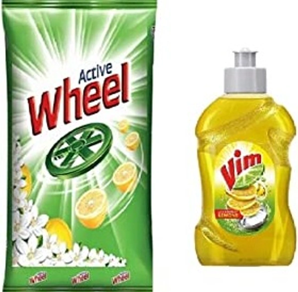 Wheel Detergent Powder 1 kg & Vim Liquid 250 ml 